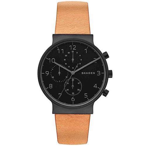 Image of IP sort stål Chrono quartz med chronograph herre ur fra Skagen